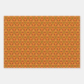 Feuille De Papier Cadeau Essence Été Orange Vibrant (Devant)