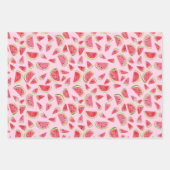 Feuille De Papier Cadeau Été Amusement Aquarelle pastèque Pink Cadeau (Devant)