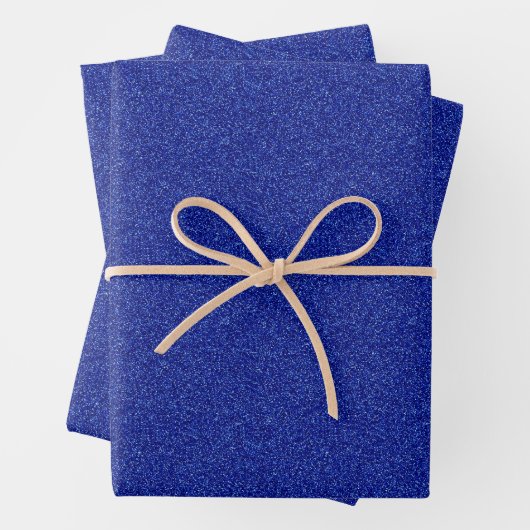 Feuille De Papier Cadeau Étincelle bleue (En situation)