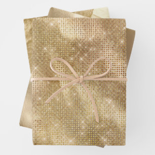 Feuille De Papier Cadeau Étincelle Chic Glam Gold