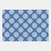 Feuille De Papier Cadeau Étoile de David Snowflakes Hanoukka Set (Devant 3)