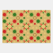 Feuille De Papier Cadeau Étoile de jour géométrique (Devant 2)
