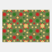 Feuille De Papier Cadeau Étoile de jour géométrique (Devant)