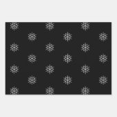 Feuille De Papier Cadeau Étoile de Noël moderne Noir et Blanc (Devant 2)