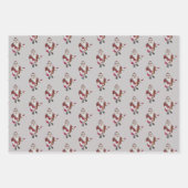 Feuille De Papier Cadeau Étoile rock du Père Noël (Devant 3)