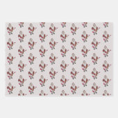 Feuille De Papier Cadeau Étoile rock du Père Noël (Devant 2)