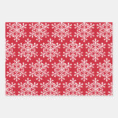 Feuille De Papier Cadeau Étoile rouge et blanc de Noël (Devant 2)