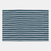 Feuille De Papier Cadeau Etoiles Bleues Bleues Or (Devant 3)