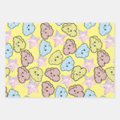 Feuille De Papier Cadeau Etoiles d'aquarelle et Motif de nuage (Devant 2)