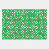 Feuille De Papier Cadeau Étoiles d'argent sur, violet, bleu de cobalt et ém (Devant 3)