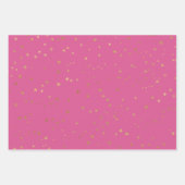 Feuille De Papier Cadeau Étoiles de glam rose Girly (Devant)