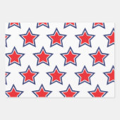 Feuille De Papier Cadeau Étoiles de l'indépendance (Devant 2)