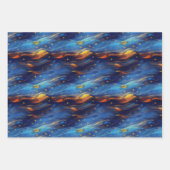 Feuille De Papier Cadeau Étoiles de minuit (Devant 3)