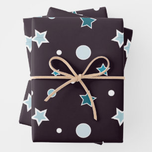 Feuille De Papier Cadeau Étoiles de Noël