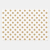 Feuille De Papier Cadeau Étoiles de Noël d'or moderne (Devant 2)