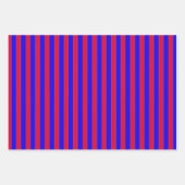 Feuille De Papier Cadeau Étoiles et rayures Ensemble de 3 (Devant 3)