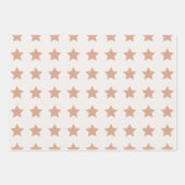 Feuille De Papier Cadeau Etoiles Motif Beige Earth Tons (Devant)