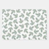 Feuille De Papier Cadeau Étoiles Motifs de Noël et arbre (Devant)