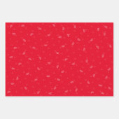 Feuille De Papier Cadeau étoiles rétro rouge Joyeux Noël (Devant 2)