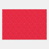 Feuille De Papier Cadeau étoiles rétro rouge Joyeux Noël (Devant)