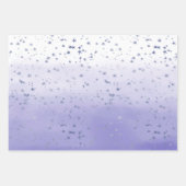Feuille De Papier Cadeau Étoiles violettes Ombre (Devant)