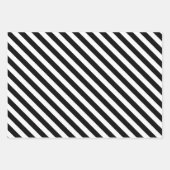 Feuille De Papier Cadeau Étonnant Et Moderne Noir Et Blanc (Devant 3)