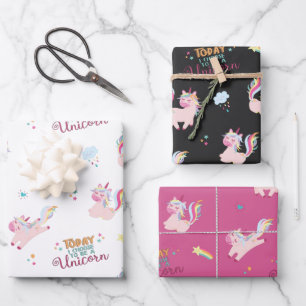 Feuille De Papier Cadeau Être une licorne arc-en-ciel motivation arc-en-cie