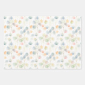 Feuille De Papier Cadeau Éucalyptus coloré (Devant)