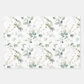 Feuille De Papier Cadeau Eucalyptus Foliage Bébé/Fête des mariées (Devant 3)