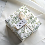 Feuille De Papier Cadeau Eucalyputus Russe Sage Vert Aquarelle<br><div class="desc">Conception d'eucalyptus rustique et simple,  avec des feuilles fantaisistes dessinés à la main et peints à l'aquarelle. Il s'agit d'un motif transparent organisé en une répétition multidirectionnelle. Chaque feuille de papier cadeau est une échelle différente.</div>