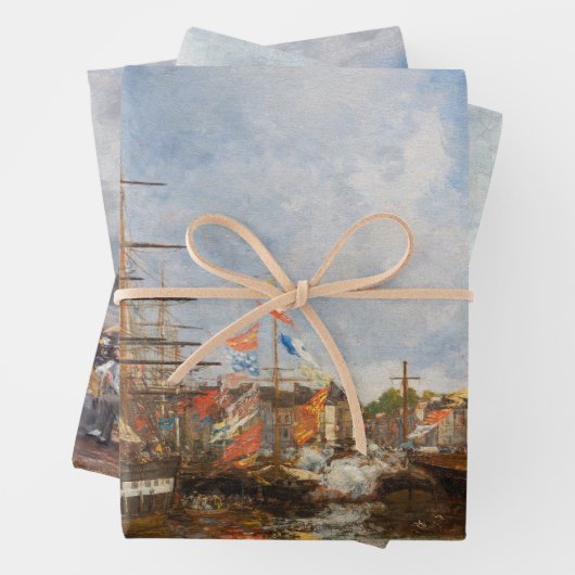 Feuille De Papier Cadeau Eugene Boudin - Sélection de chefs-d'oeuvre (En situation)