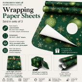 Feuille De Papier Cadeau Evergreen Noel