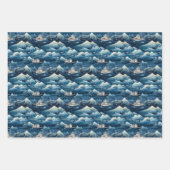 Feuille De Papier Cadeau Expédition d'Aurora arctique : Icy Adventure Desig (Devant 3)