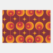Feuille De Papier Cadeau Explosion atomique de style milieu de siècle sur d (Devant 3)