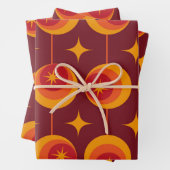 Feuille De Papier Cadeau Explosion atomique de style milieu de siècle sur d (En situation)