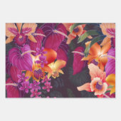 Feuille De Papier Cadeau Explosion de fleur tropicale hawaïenne (Devant 2)