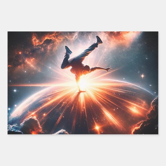 Feuille De Papier Cadeau Explosion de rupture galactique dans l'espace prof (Devant 2)