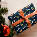Feuille De Papier Cadeau Fa La Christmas Llama Reindees Sleigh Motif<br><div class="desc">enveloppez votre cadeau de vacances avec nos draps en papier d'emballage de vacances de rennes de Llama, mignons et adorables. Notre design présente nos lamas de rennes d'origine dessinées à la main, tirant un traîneau de Noël rempli de cadeaux colorés et de la verdure fleurie de Noël. "Fa la la"...</div>