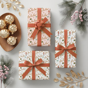 Feuille De Papier Cadeau Fa La Girls Christmas Nutcracker Bow Music