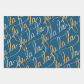 Feuille De Papier Cadeau Fa La La Christmas Nutcracker Caractères (Devant)