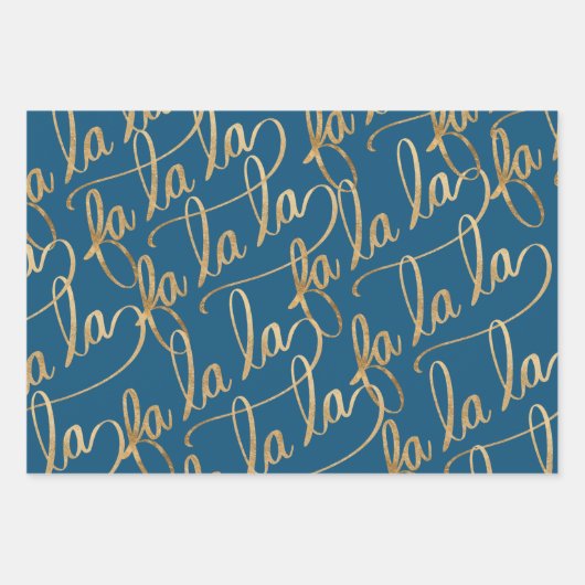 Feuille De Papier Cadeau Fa La La Christmas Nutcracker Caractères (Devant)