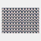 Feuille De Papier Cadeau FA LA Navy & Pink Typographic Christmas Carol (Devant 3)