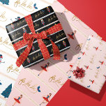 Feuille De Papier Cadeau Fa moderne La La Christmas Nutcracker Caractères<br><div class="desc">Moderne et festif fa la trois feuilles noisette thème d'emballage motifs papier. Bande de brosse à aquarelle simple au design de rotation d'or faux. Comprend différents personnages de casse-noix, y compris les craquelins, la souris king, la ballerine, et des conceptions de thème de Noël comme Snowman et l'arbre de Noël....</div>
