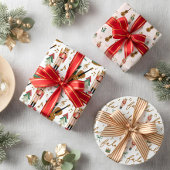 Feuille De Papier Cadeau Fa Whimsical moderne La La Nutcracker Noël