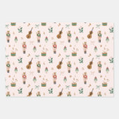 Feuille De Papier Cadeau Fa Whimsical moderne La La Nutcracker Noël (Devant)