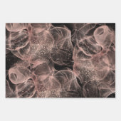 Feuille De Papier Cadeau Fabrique Black Gold Dusty Rose Motif Abstrait (Devant)