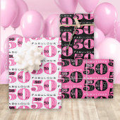Feuille De Papier Cadeau Fabuleux 50 anniversaire