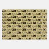 Feuille De Papier Cadeau Fabuleux 50e anniversaire Gold (Devant 2)