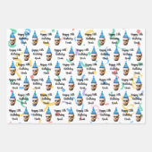 Feuille De Papier Cadeau Face personnalisée 20e 30e 40e 50e 60e 70e anniver (Devant)