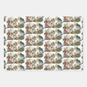 Feuille De Papier Cadeau Fairy First Woodland Animaux Champignons 1er anniv (Devant 2)